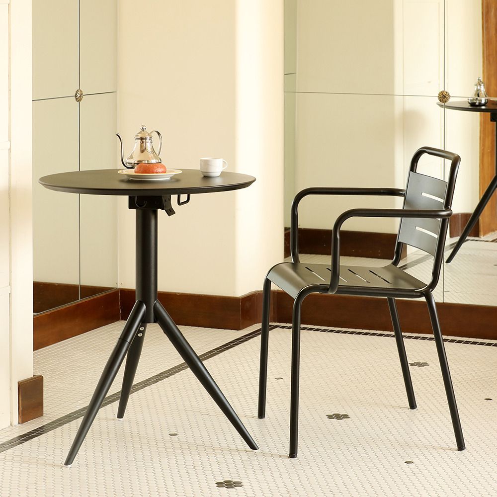 Black Round Dining Table Modern Design